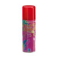 Rød hårspray med fluoriserende farge